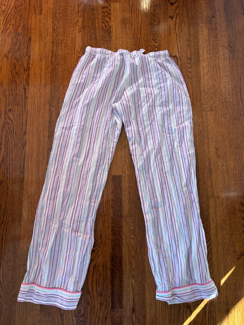 Vintage Y2K Victoria's Secret Pink Purple and White Striped Pajama Pants - Picture 3 of 3
